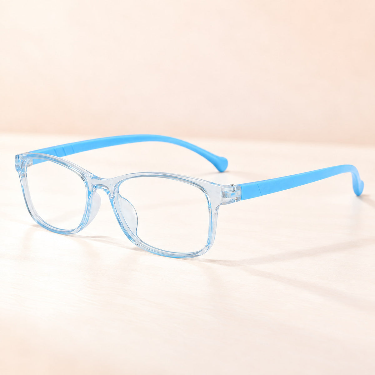 Lunettes anti-lumière bleue Plemea Kids bleues, monture taille enfant, verres clairs